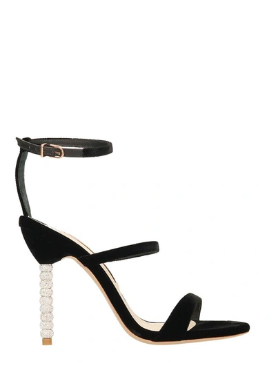 Shop Sophia Webster Rosalind Crystal Sandals In Black