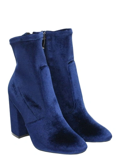 Shop The Seller Blue Velvet Ankle Boots