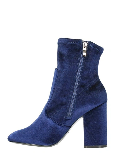 Shop The Seller Blue Velvet Ankle Boots