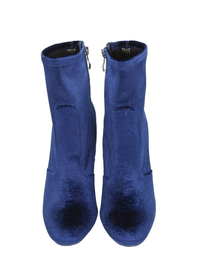 Shop The Seller Blue Velvet Ankle Boots