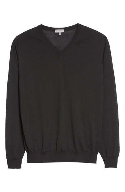 Shop Lanvin Wool V-neck Sweater In Black