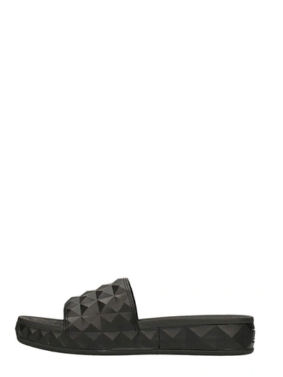 Shop Ash Spl Side Pool Sandals In Black