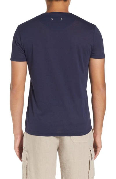 Shop Vilebrequin V-neck T-shirt In Navy