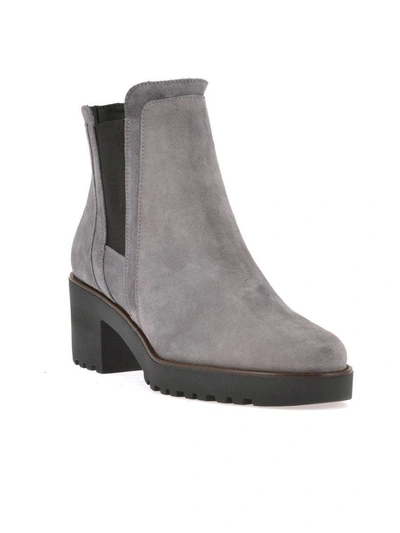 Shop Hogan Suede Leather Boot In Grey