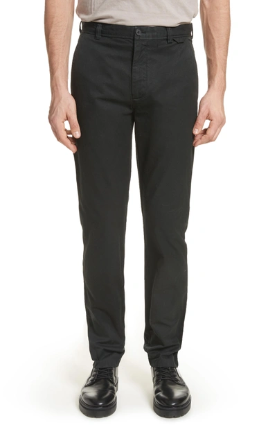 Shop Acne Studios Isher Chinos In Coal Black