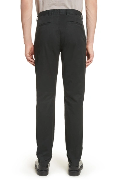 Shop Acne Studios Isher Chinos In Coal Black
