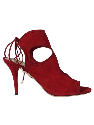 Shop Aquazzura Sexy Thing Sandals In Spicy Red