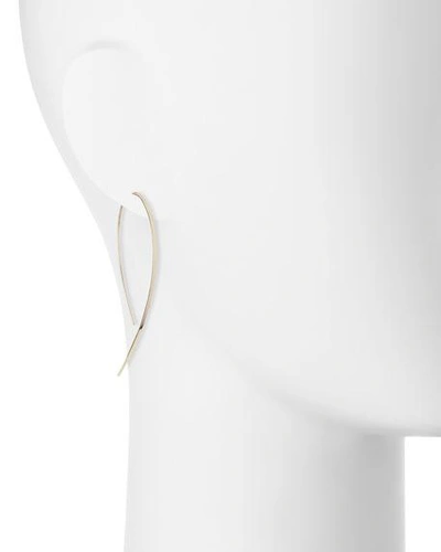 Shop Lana Small Flat Hook-on Hoop Earrings In Yellow Gold