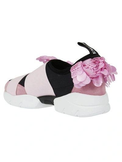 Shop Emilio Pucci Sequin Embellished Slip-on Sneakers In Rosa