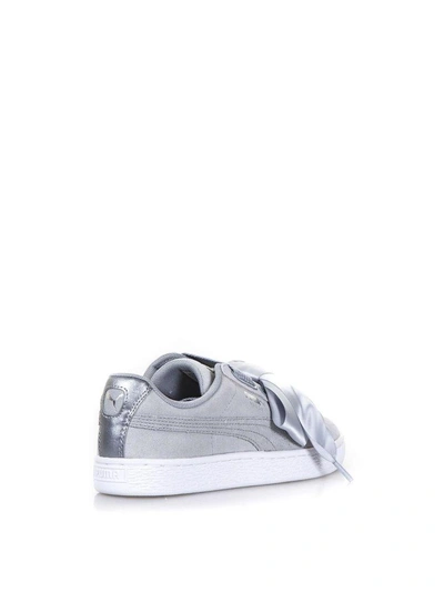 Shop Puma Suede Heart Quarry Sneakers In Grey