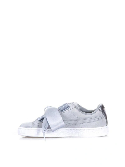 Shop Puma Suede Heart Quarry Sneakers In Grey
