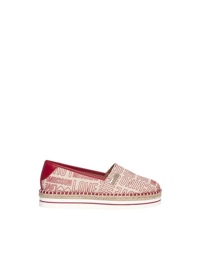 Shop Moschino Ja10083g15ig Slip On In Rosso