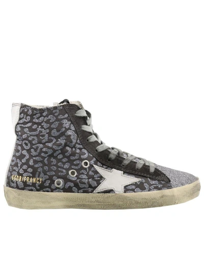 Shop Golden Goose Francy Sneaker In Glitter Leopard-white Star