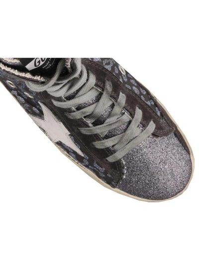 Shop Golden Goose Francy Sneaker In Glitter Leopard-white Star