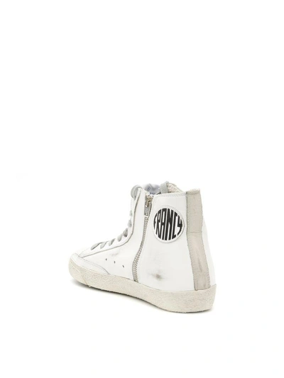 Shop Golden Goose Francy Sneakers In White Silver Leatherbianco