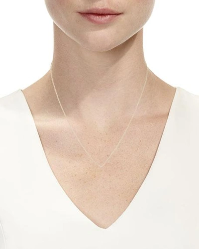 Shop Ef Collection Mini Diamond Chevron Pendant Necklace In Gold