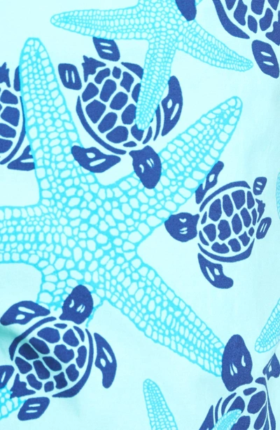 Shop Vilebrequin Starlettes & Turtles Swim Trunks In Lagoon