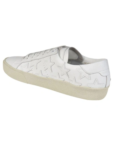 Shop Saint Laurent Stars Court Low Sneakers In White