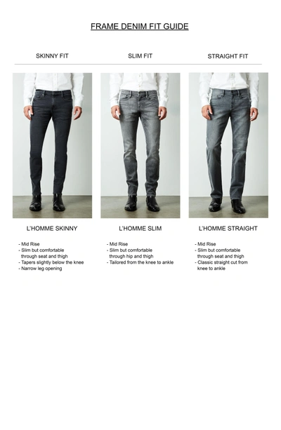 Shop Frame L'homme Slim Fit Jeans In Grey Fox