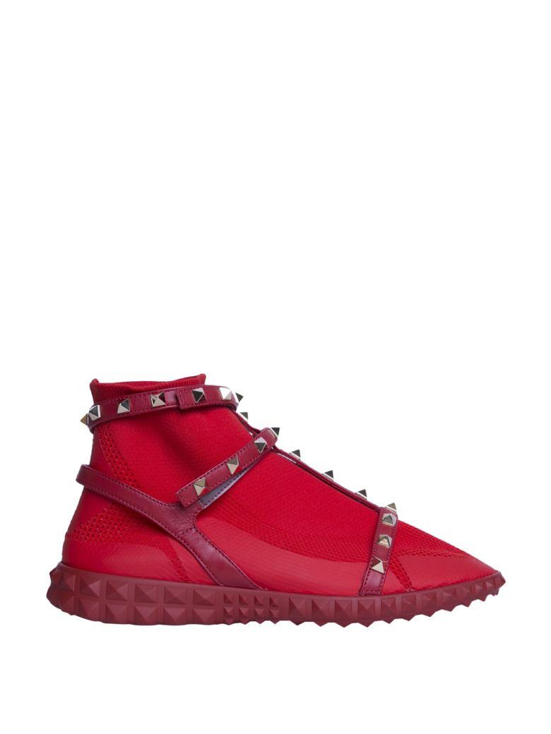 valentino rockstud sneakers red