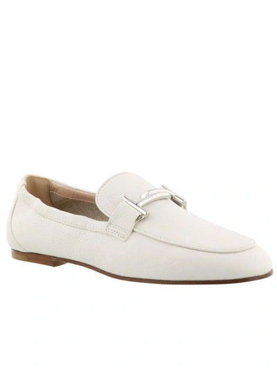 Shop Tod's Double T Loafer In White