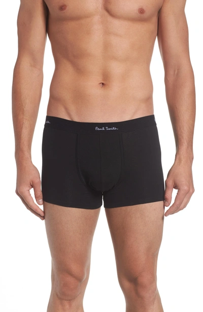 Shop Paul Smith Stretch Cotton Trunks In Black