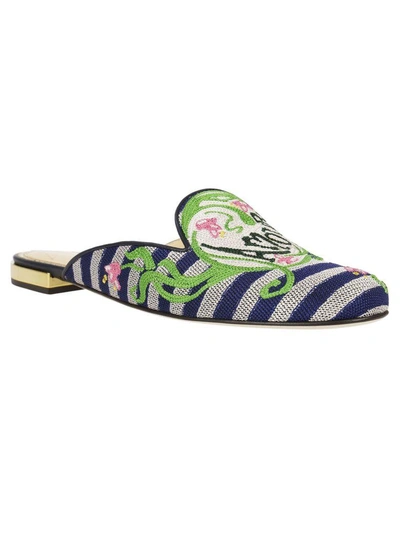 Shop Charlotte Olympia Embroidered Mules In Multicolor