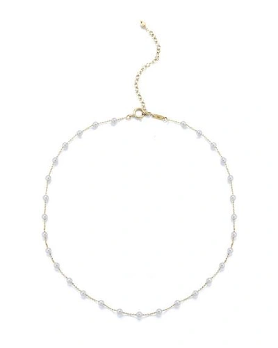 Shop Mizuki 14k Pearl Station Chain Choker Necklace
