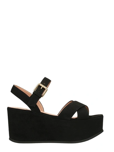 Shop L'autre Chose Sling Back Platform Sandals In Black