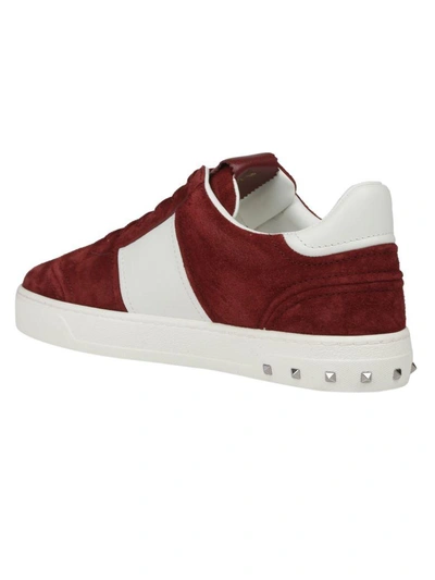 Shop Valentino Sneakers In Rubino - Bianco