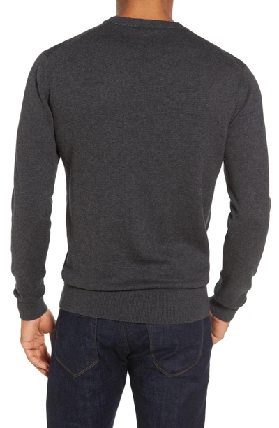 Shop French Connection Portrait Crewneck Sweater In Charcoal Mel