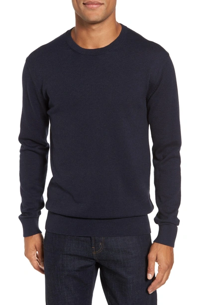 Shop French Connection Portrait Crewneck Sweater In Marine Blue