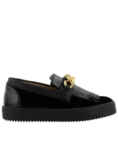 Shop Giuseppe Zanotti May London Loafer In Black