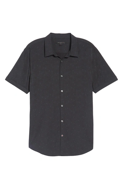 Shop John Varvatos Mayfield Slim Fit Short Sleeve Sport Shirt In Midnight