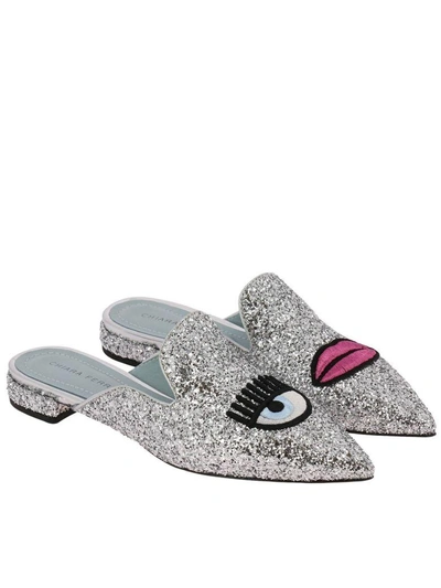 Shop Chiara Ferragni Ballet Flats Shoes Women  In Silver