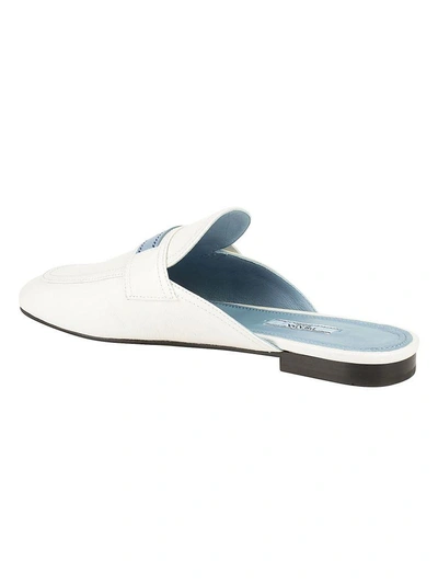 Shop Prada Loafers In Bianco