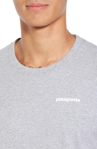Shop Patagonia Long Sleeve Logo T-shirt In Drifter Grey