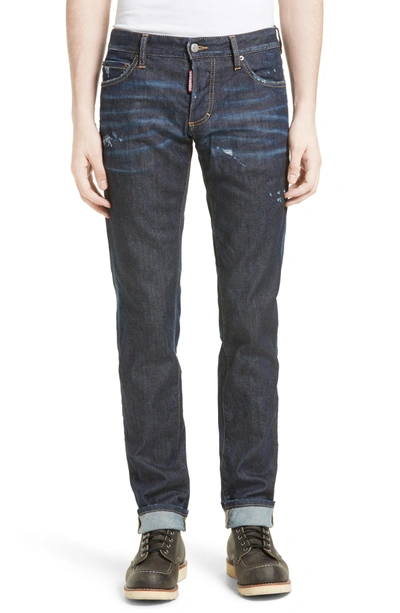 Shop Dsquared2 Slim Nothing Jeans In Blue