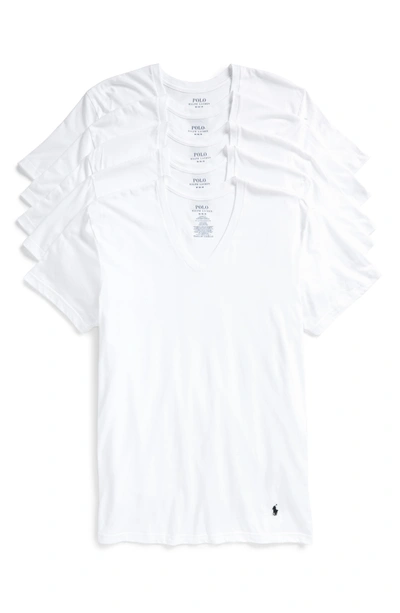 Shop Polo Ralph Lauren 5-pack V-neck T-shirts In White