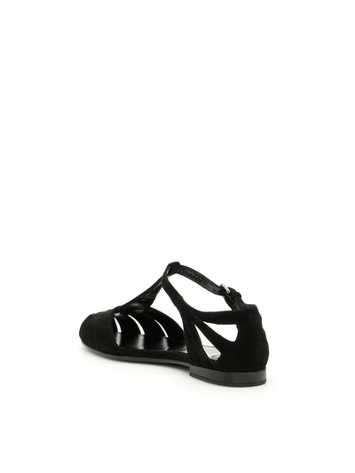 Shop Church's Suede Sandals In Blacknero