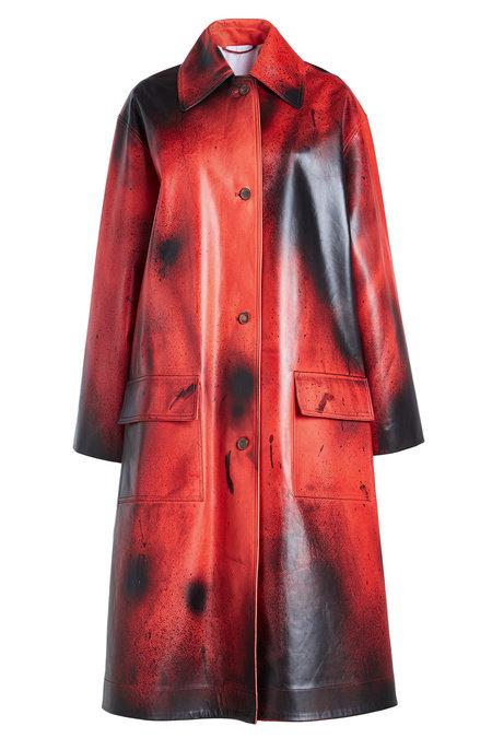 calvin klein leather coat