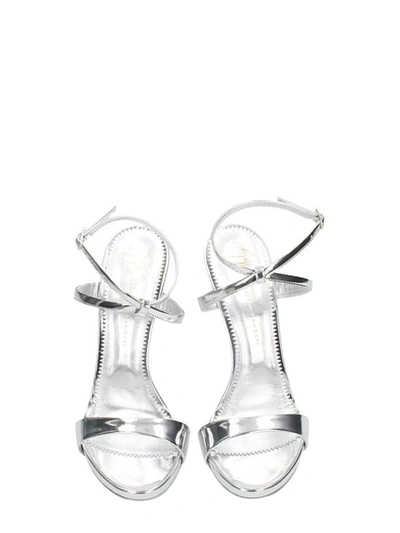 Shop Giuseppe Zanotti G Heel Sandals In Silver