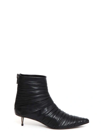 Shop Tom Ford Draped Leather Booties In Black