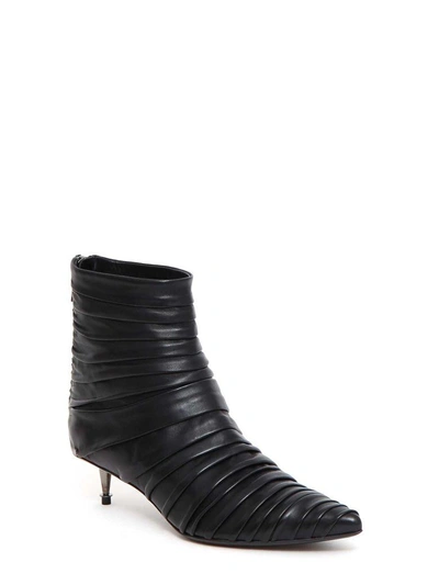 Shop Tom Ford Draped Leather Booties In Black