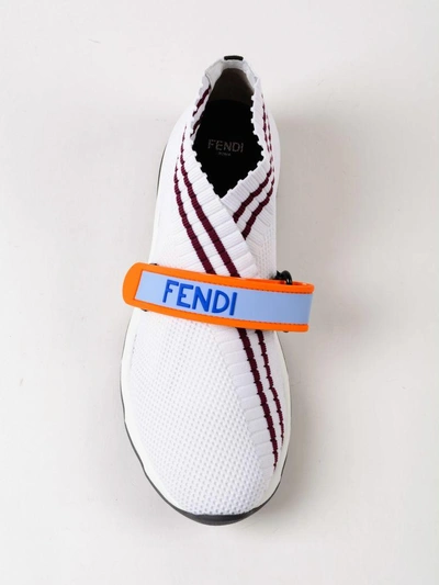 Shop Fendi Slip-on Sneakers In 0tbianco Burdeos