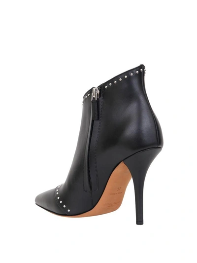Shop Givenchy Studded Leather Ankle Boots In Nero