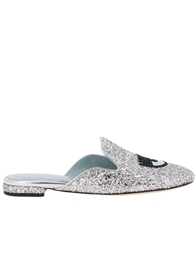 Shop Chiara Ferragni Ballet Flats Shoes Women  In Silver