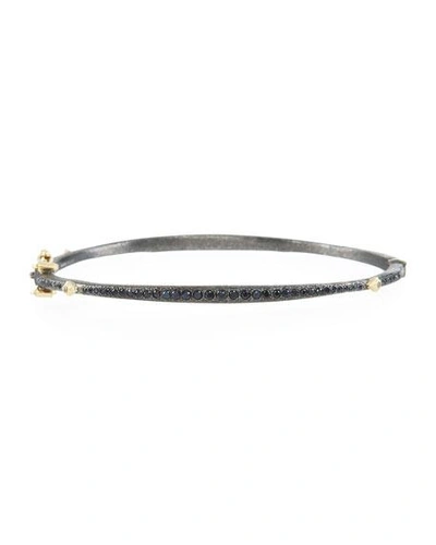 Shop Armenta Old World Bangle With Black Sapphires & Diamonds In Yellow/black