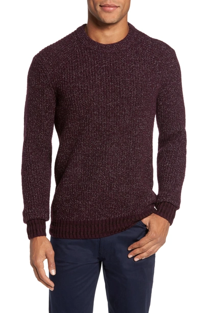 Shop Ted Baker Textured Raglan Sweater In Dark Red