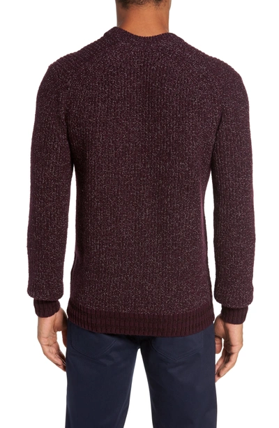 Shop Ted Baker Textured Raglan Sweater In Dark Red